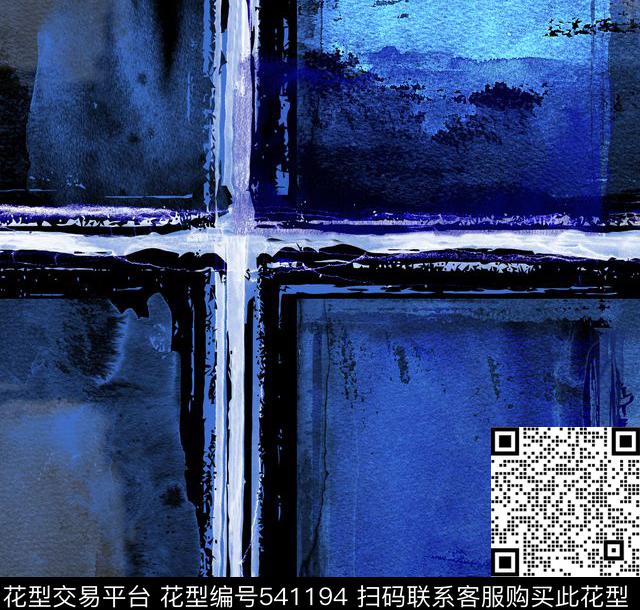 笔刷格纹男装数码印花华亿平台下载（图片编号: 541194） - 瓦栏（Walan）