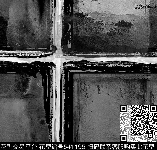 笔刷格纹男装数码印花华亿平台下载（图片编号: 541195） - 瓦栏（Walan）