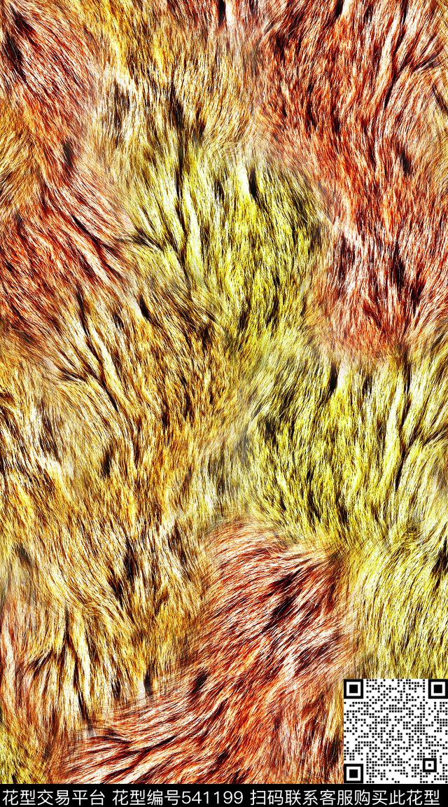 创意动物毛发数码印花华亿平台下载（图片编号: 541199） - 瓦栏（Walan）