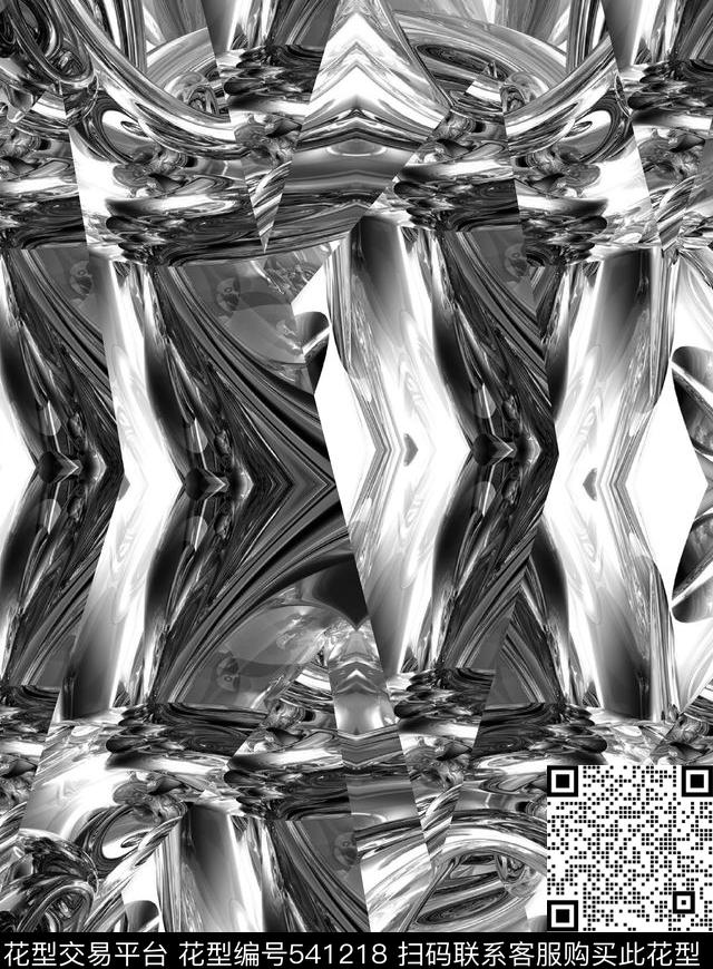 抽象金属碎片纹理数码印花华亿平台下载（图片编号: 541218） - 瓦栏（Walan）