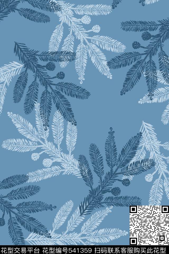 抽象杉树叶片纹理传统印花华亿平台下载（图片编号: 541359） - 瓦栏（Walan）