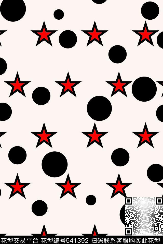 时尚帅气波点传统印花华亿平台下载（图片编号: 541392） - 瓦栏（Walan）