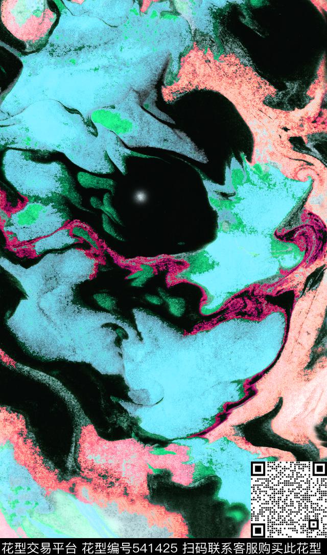 抽象大理石纹路中国风传统印花华亿平台下载（图片编号: 541425） - 瓦栏（Walan）