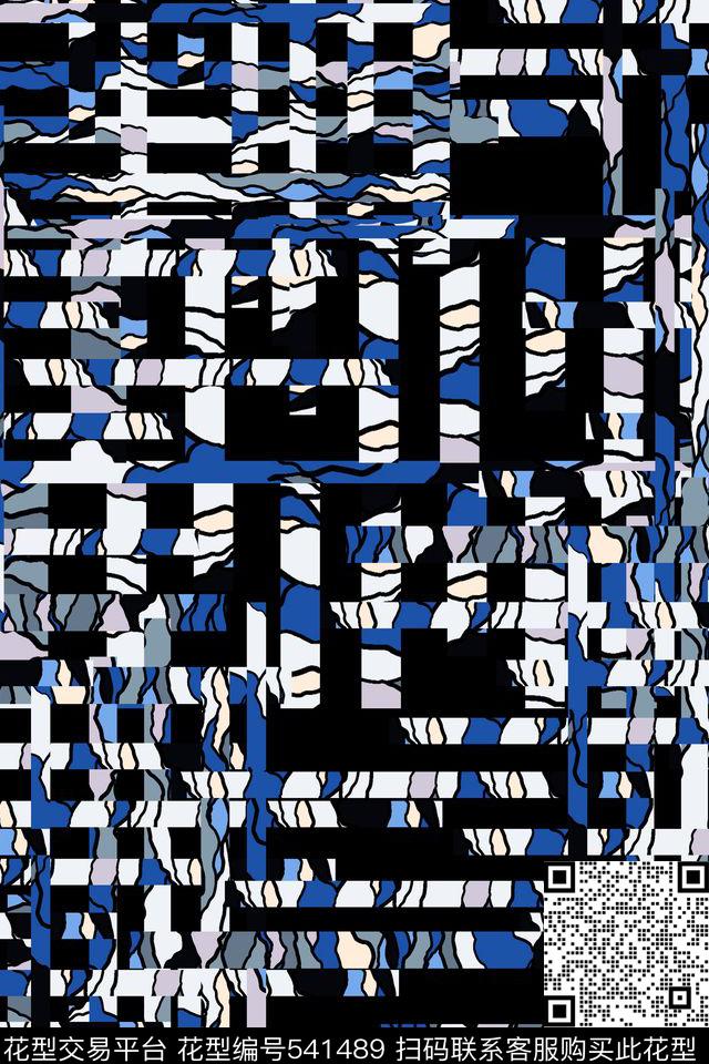 纯色底几何纹理传统印花华亿平台下载（图片编号: 541489） - 瓦栏（Walan）