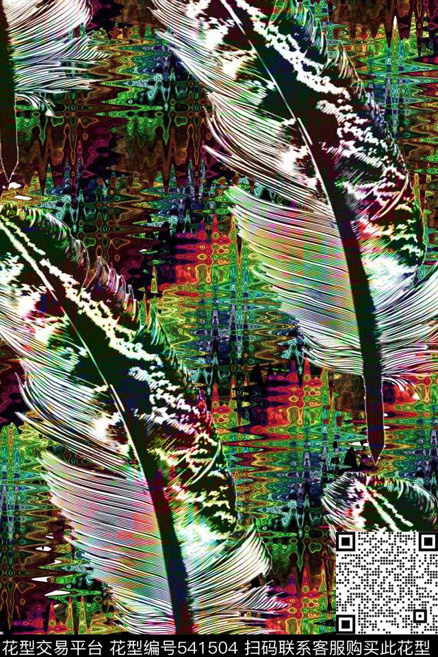 创意服装面料创意图案设计抽象数码印花华亿平台下载（图片编号: 541504） - 瓦栏（Walan）
