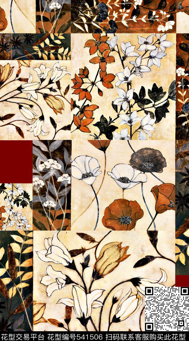 创意拼接欧式数码印花华亿平台下载（图片编号: 541506） - 瓦栏（Walan）