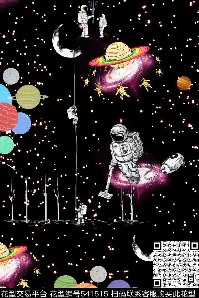 魔幻时尚太空数码印花华亿平台下载（图片编号: 541515） - 瓦栏（Walan）
