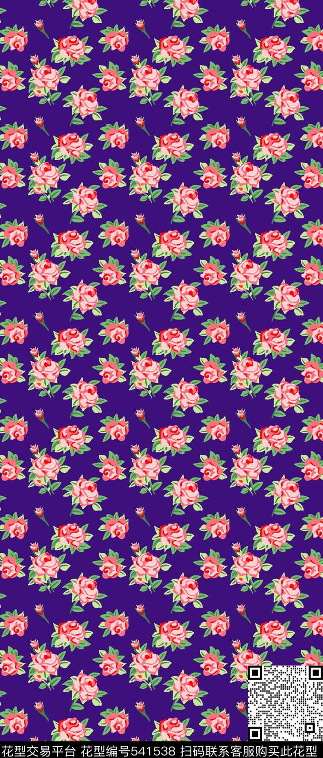 大牌花卉满版传统印花华亿平台下载（图片编号: 541538） - 瓦栏（Walan）