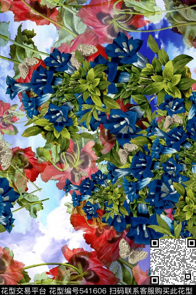 欧美风时尚百搭连衣裙数码印花华亿平台下载（图片编号: 541606） - 瓦栏（Walan）