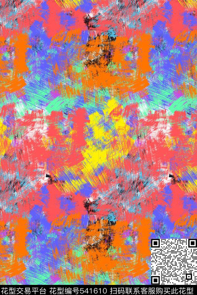 笔触创意激情传统印花华亿平台下载（图片编号: 541610） - 瓦栏（Walan）