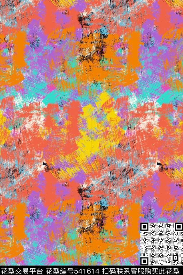 笔触创意激情传统印花华亿平台下载（图片编号: 541614） - 瓦栏（Walan）