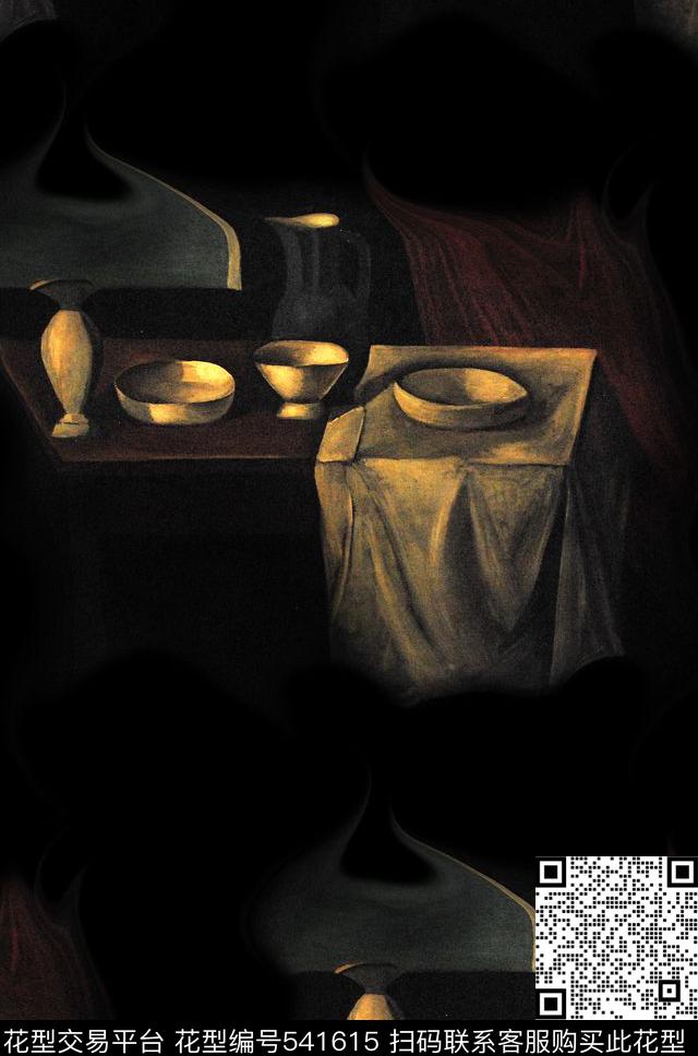 静物潮流复古数码印花华亿平台下载（图片编号: 541615） - 瓦栏（Walan）