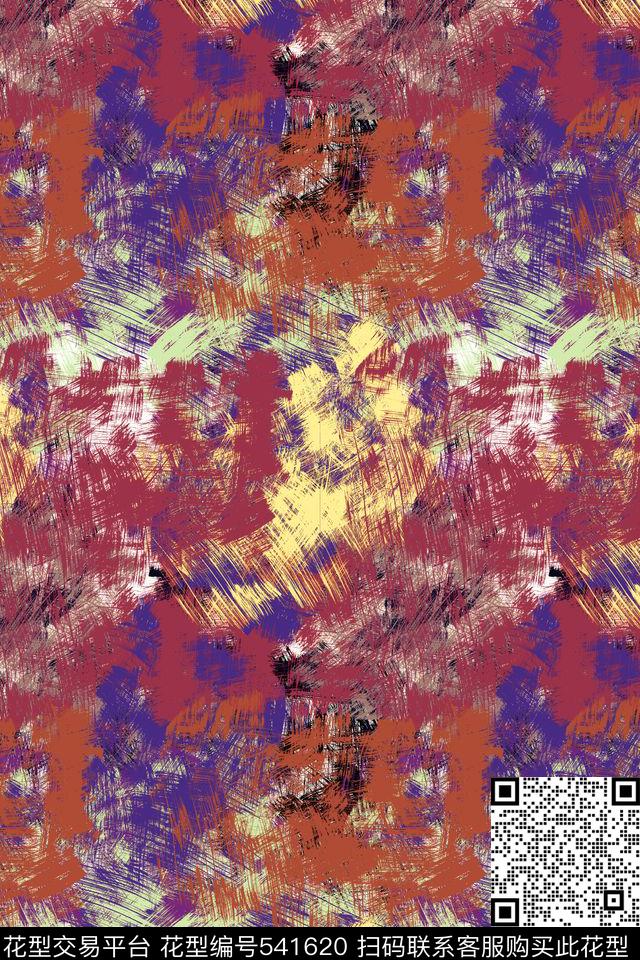 笔触创意激情传统印花华亿平台下载（图片编号: 541620） - 瓦栏（Walan）
