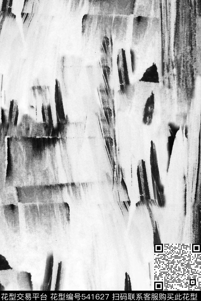 抽象笔刷男装沙发布数码印花华亿平台下载（图片编号: 541627） - 瓦栏（Walan）