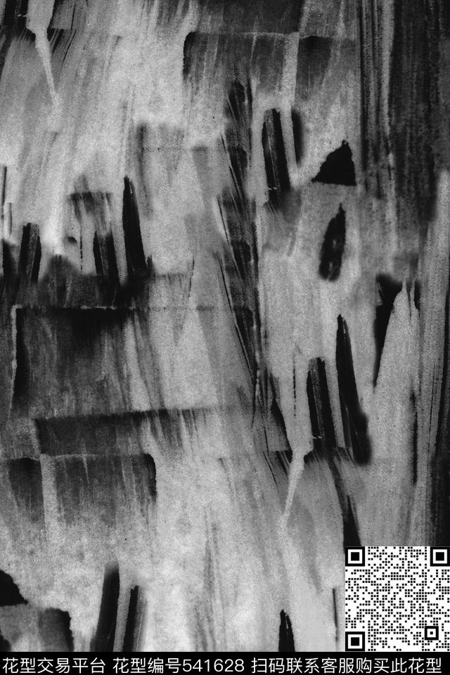 抽象笔刷男装沙发布数码印花华亿平台下载（图片编号: 541628） - 瓦栏（Walan）