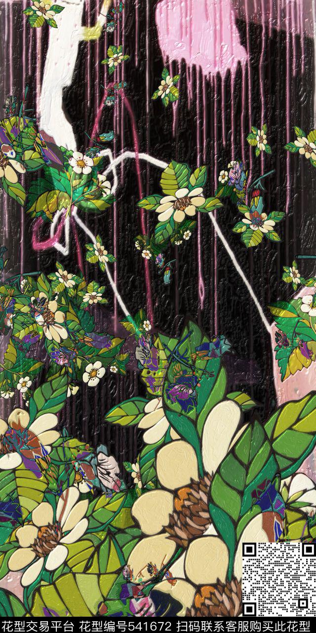 休闲风民族风花卉风景数码印花华亿平台下载（图片编号: 541672） - 瓦栏（Walan）
