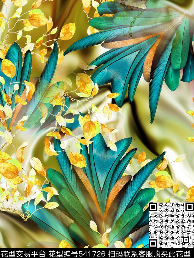 中国风动感动物质感大气女装数码印花华亿平台下载（图片编号: 541726） - 瓦栏（Walan）