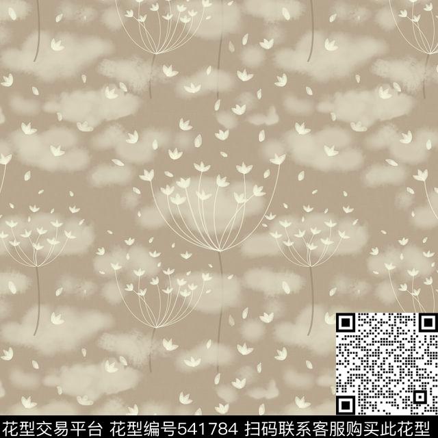 飘花清新云朵传统印花华亿平台下载（图片编号: 541784） - 瓦栏（Walan）