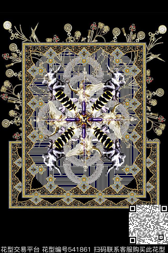 宫廷花纹石膏定位数码印花华亿平台下载（图片编号: 541861） - 瓦栏（Walan）