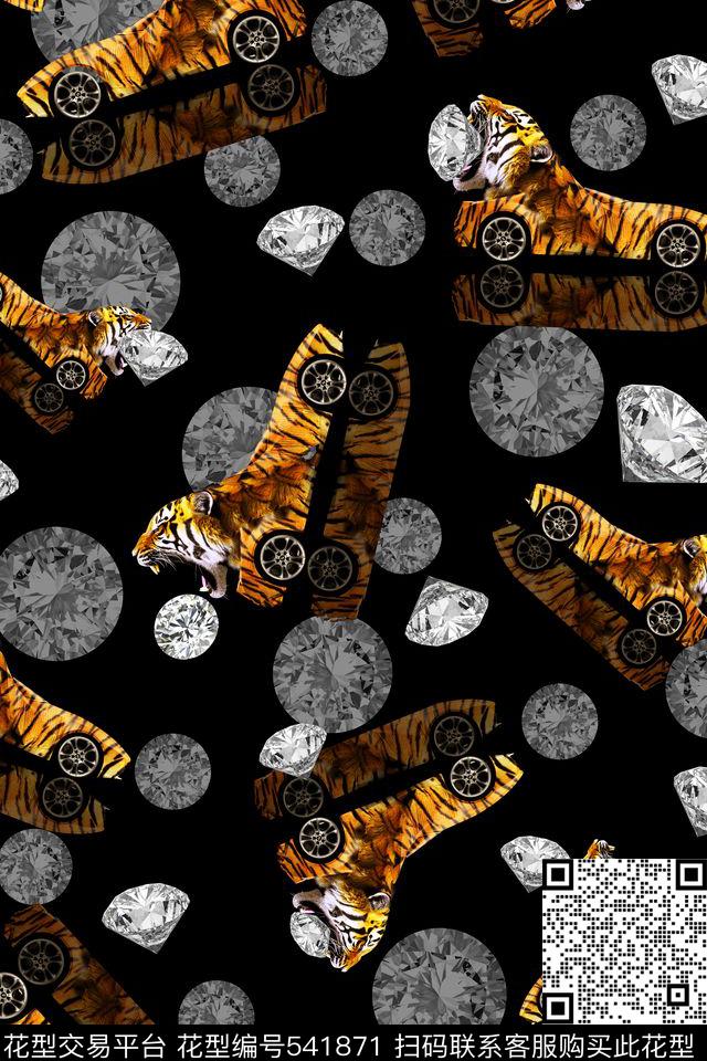 潮流时尚大牌水晶砖石珠宝数码印花华亿平台下载（图片编号: 541871） - 瓦栏（Walan）