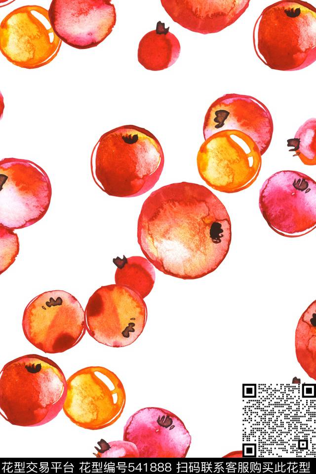 水果水彩趣味传统印花华亿平台下载（图片编号: 541888） - 瓦栏（Walan）