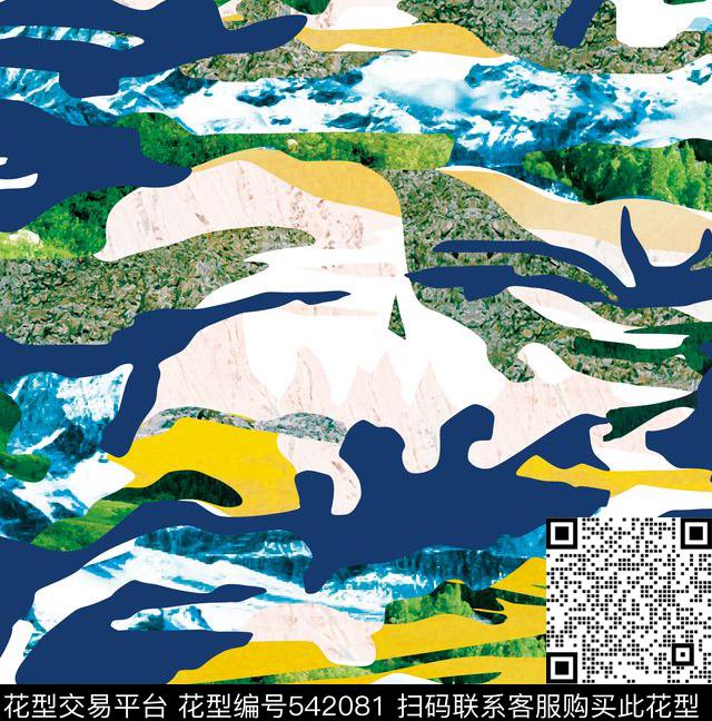 欧美迷彩服迷彩花数码印花华亿平台下载（图片编号: 542081） - 瓦栏（Walan）