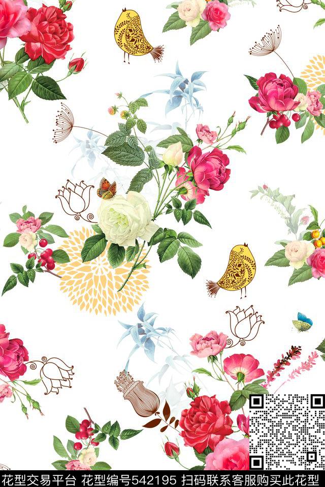 果子花卉家纺数码印花华亿平台下载（图片编号: 542195） - 瓦栏（Walan）