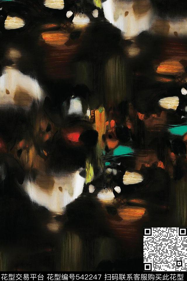 抽象水彩色块服装面料华亿平台休闲时尚抽象水彩欧美数码印花华亿平台下载（图片编号: 542247） - 瓦栏（Walan）