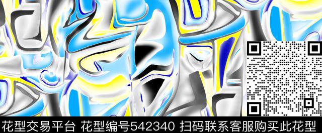 抽象几何渐变数码印花华亿平台下载（图片编号: 542340） - 瓦栏（Walan）