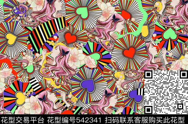 时尚抽象几何传统印花华亿平台下载（图片编号: 542341） - 瓦栏（Walan）