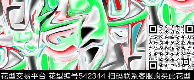 抽象几何渐变数码印花华亿平台下载（图片编号: 542344） - 瓦栏（Walan）