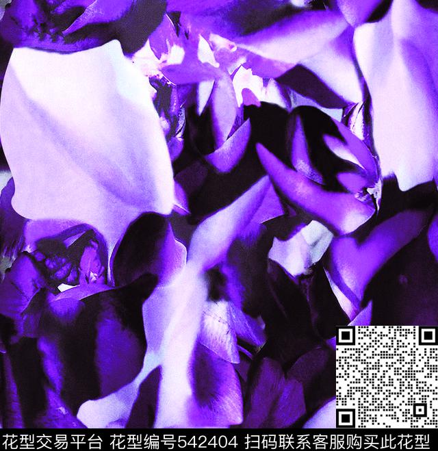 抽象花瓣抽象花卉原创花卉数码印花华亿平台下载（图片编号: 542404） - 瓦栏（Walan）