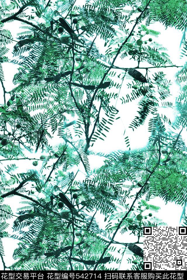 树枝剪影树枝、树叶、剪影绿植树叶数码印花华亿平台下载（图片编号: 542714） - 瓦栏（Walan）