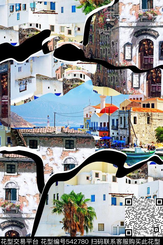 风景复古油画数码印花华亿平台下载（图片编号: 542780） - 瓦栏（Walan）