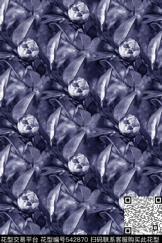 底纹花卉男装衬衫数码印花华亿平台下载（图片编号: 542870） - 瓦栏（Walan）