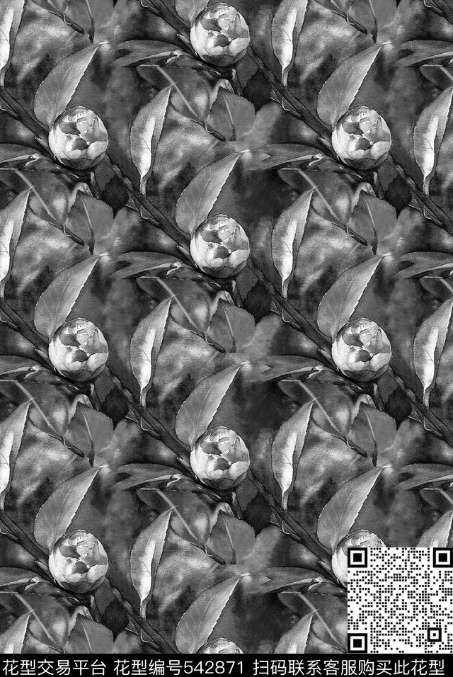 时尚纹理底纹花卉数码印花华亿平台下载（图片编号: 542871） - 瓦栏（Walan）