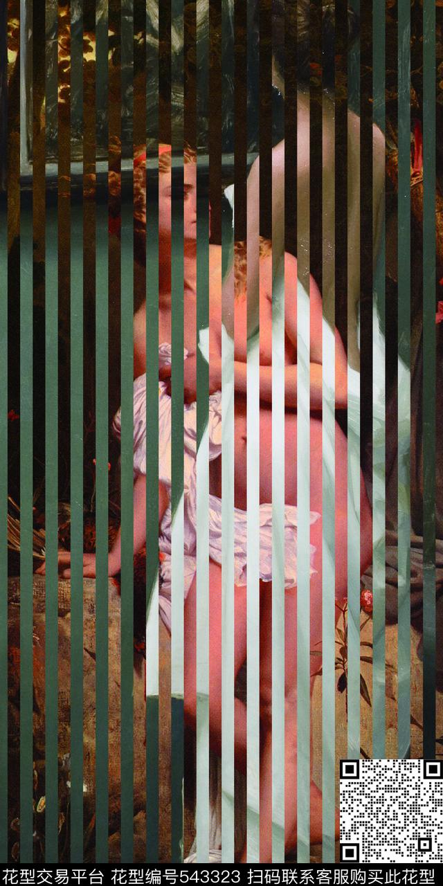 复古油画人物数码印花华亿平台下载（图片编号: 543323） - 瓦栏（Walan）