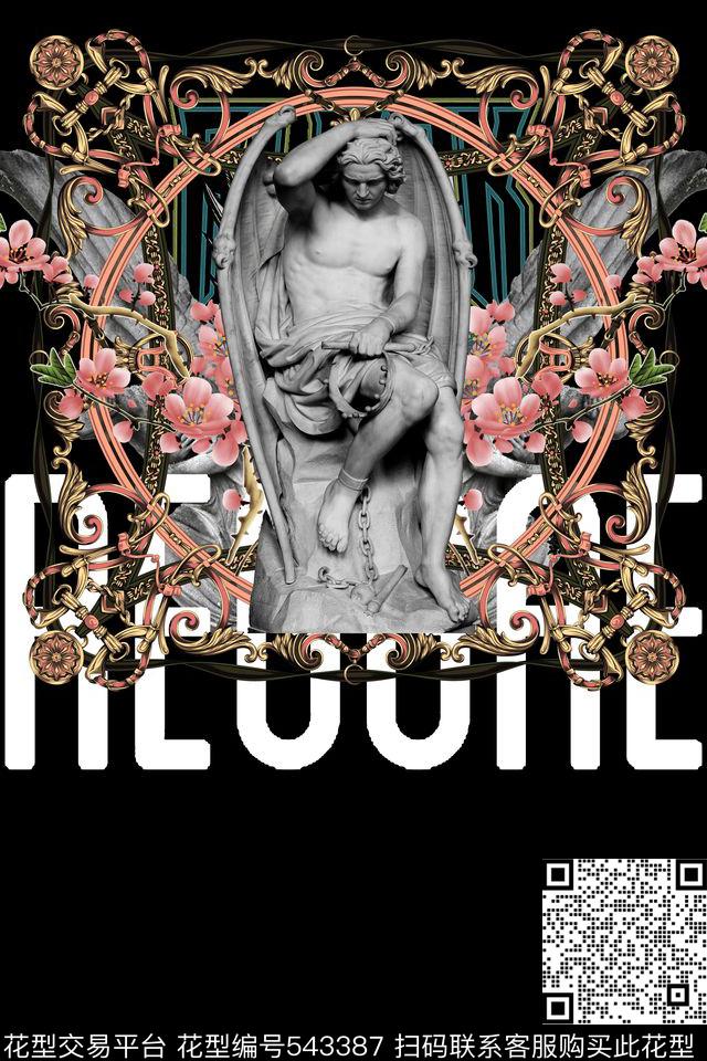 JustCavalli潮流花朵数码印花华亿平台下载（图片编号: 543387） - 瓦栏（Walan）