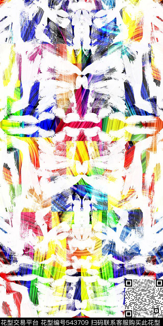 零点--泳装色彩休闲数码印花华亿平台下载（图片编号: 543709） - 瓦栏（Walan）