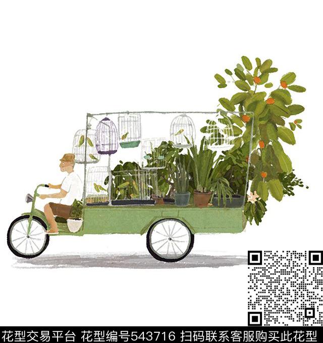 卡通可爱清新数码印花华亿平台下载（图片编号: 543716） - 瓦栏（Walan）