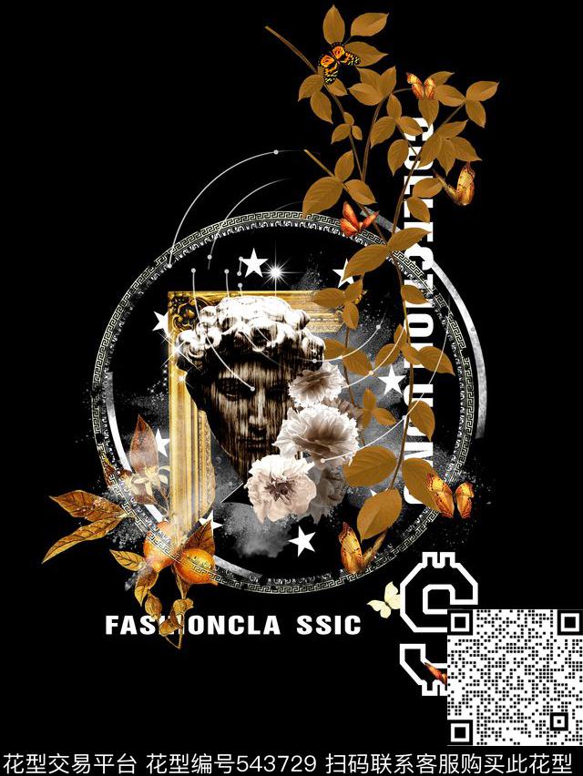 时尚潮牌石膏数码印花华亿平台下载（图片编号: 543729） - 瓦栏（Walan）