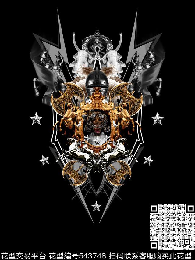 欧式巴洛克建筑风格数码印花华亿平台下载（图片编号: 543748） - 瓦栏（Walan）