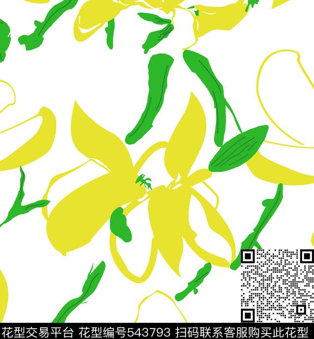 花树叶传统印花华亿平台下载（图片编号: 543793） - 瓦栏（Walan）