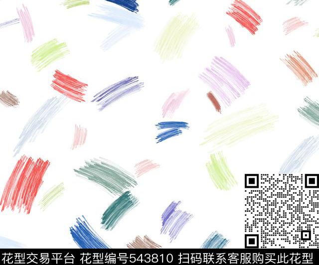 手绘笔画蜡笔数码印花华亿平台下载（图片编号: 543810） - 瓦栏（Walan）