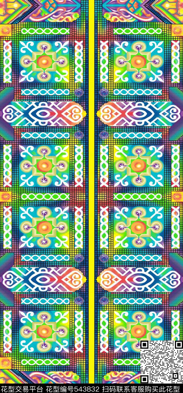 现代几何组合数码印花华亿平台下载（图片编号: 543832） - 瓦栏（Walan）