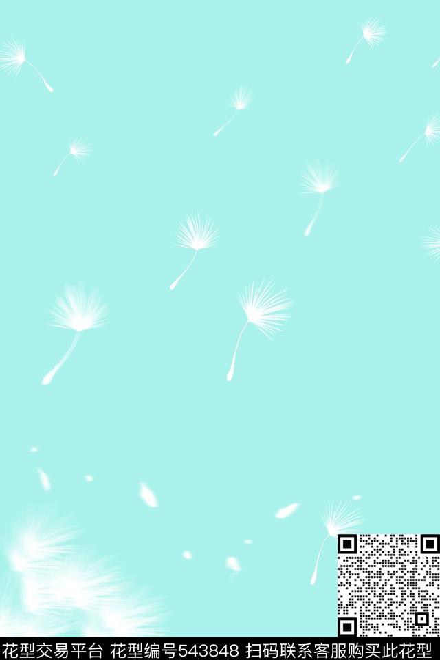 田园蒲公英韩版数码印花华亿平台下载（图片编号: 543848） - 瓦栏（Walan）