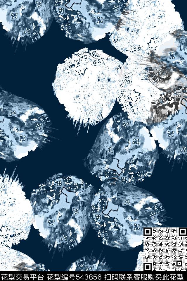 原创手绘维多利亚风格大气数码印花华亿平台下载（图片编号: 543856） - 瓦栏（Walan）