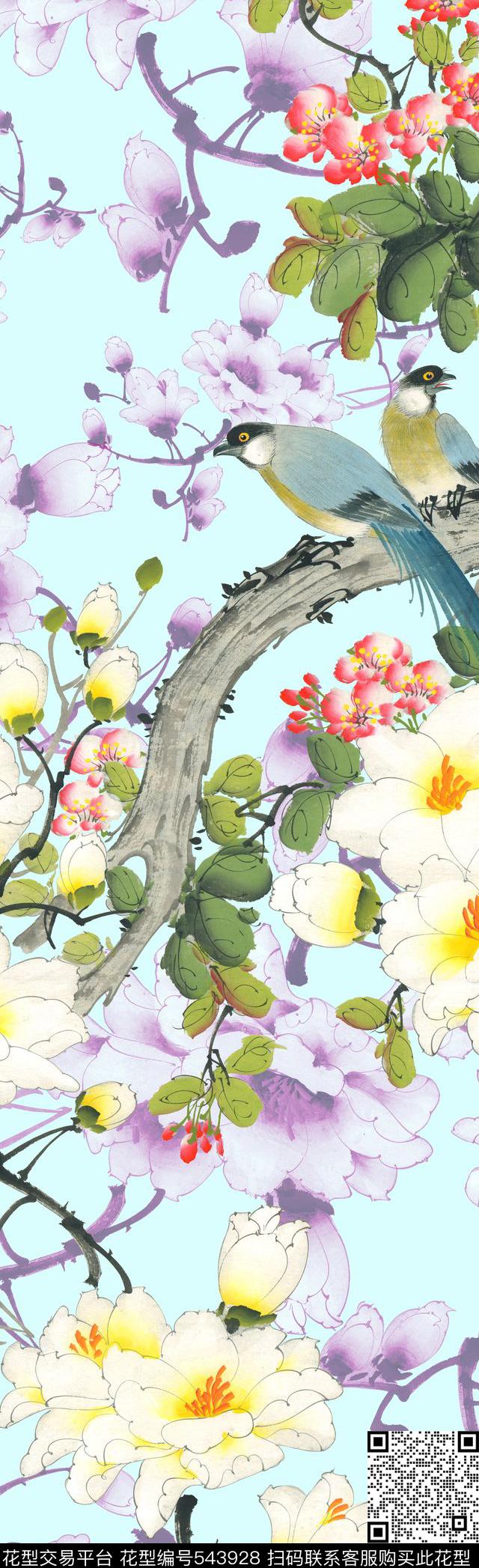 长巾大气高端数码印花华亿平台下载（图片编号: 543928） - 瓦栏（Walan）