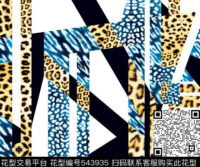 豹纹条格流行欧美传统印花华亿平台下载（图片编号: 543935） - 瓦栏（Walan）