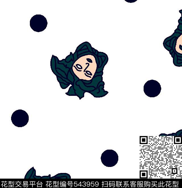 衬衫抽象大牌传统印花华亿平台下载（图片编号: 543959） - 瓦栏（Walan）